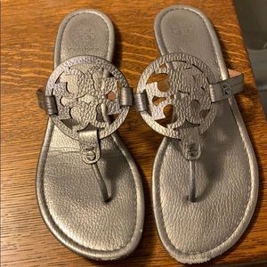Tory Burch Miller Sandal 10 Silver